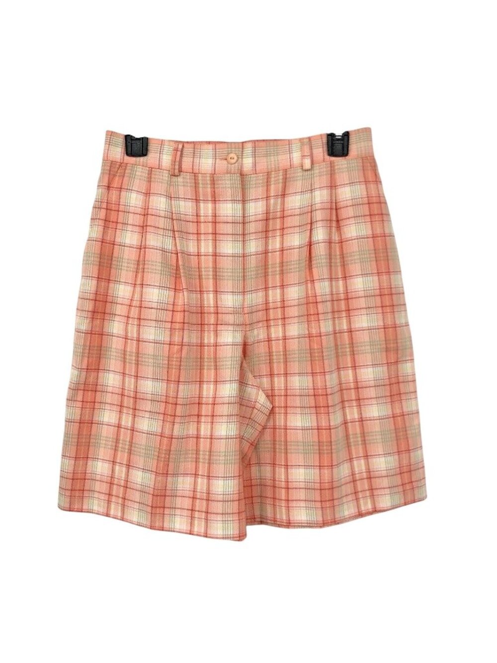 EP Pro Golf Shorts Womens 6 NEW Plaid Bermuda Tangerine Multi Pleated Y2K